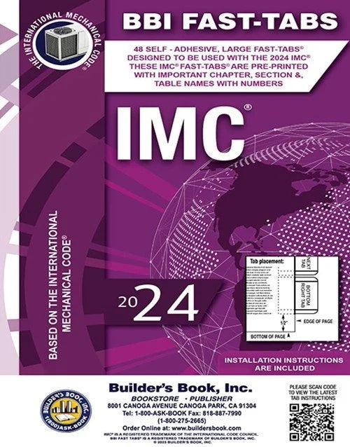 2024 International Mechanical Code (IMC) BBI Fast Tabs
